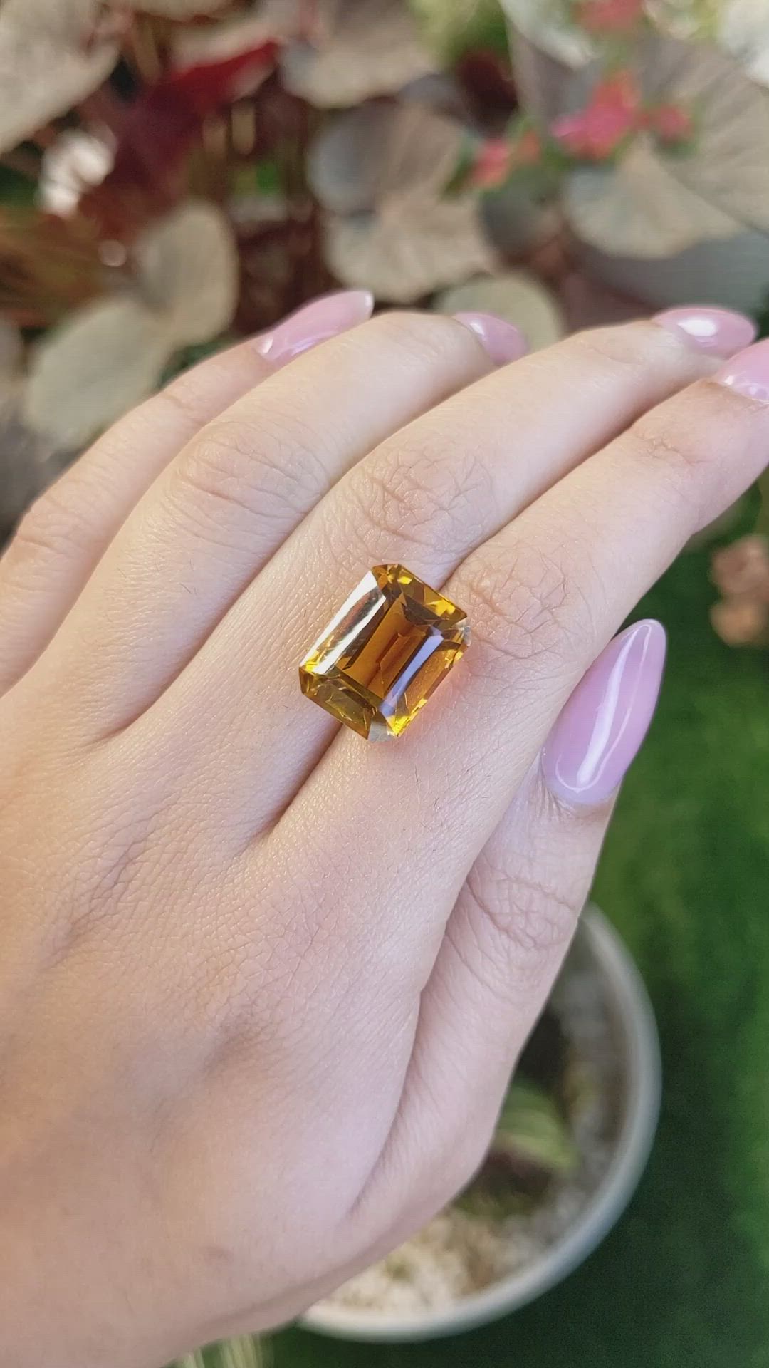 11.75 Ct. Orange Citrine from Brazil Size Video