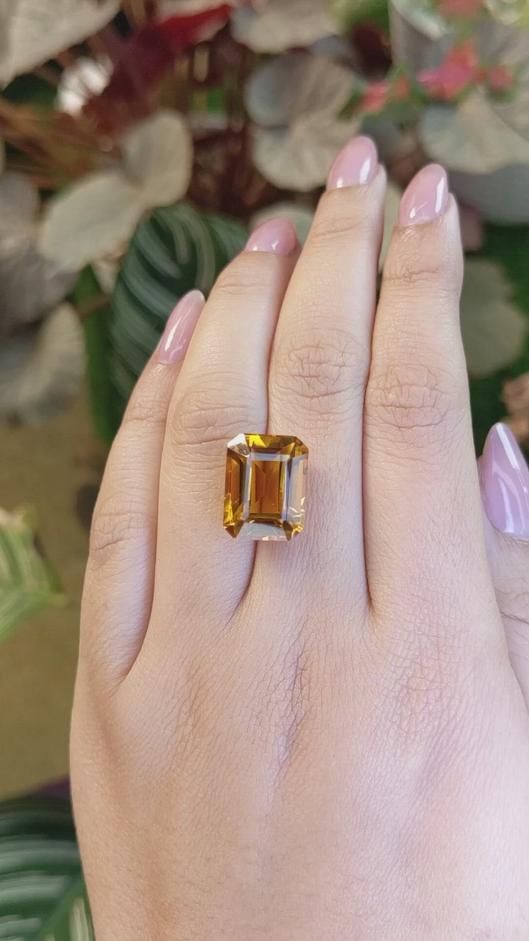 11.75 Ct. Orange Citrine from Brazil Size Video