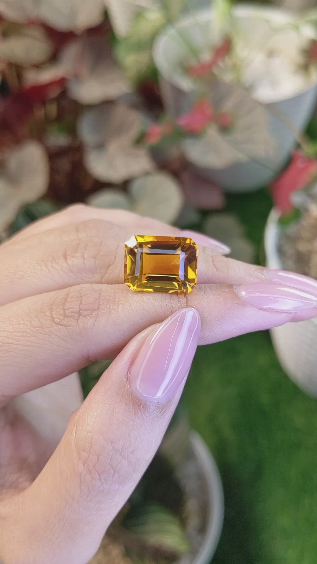 11.75 Ct. Orange Citrine from Brazil Size Video