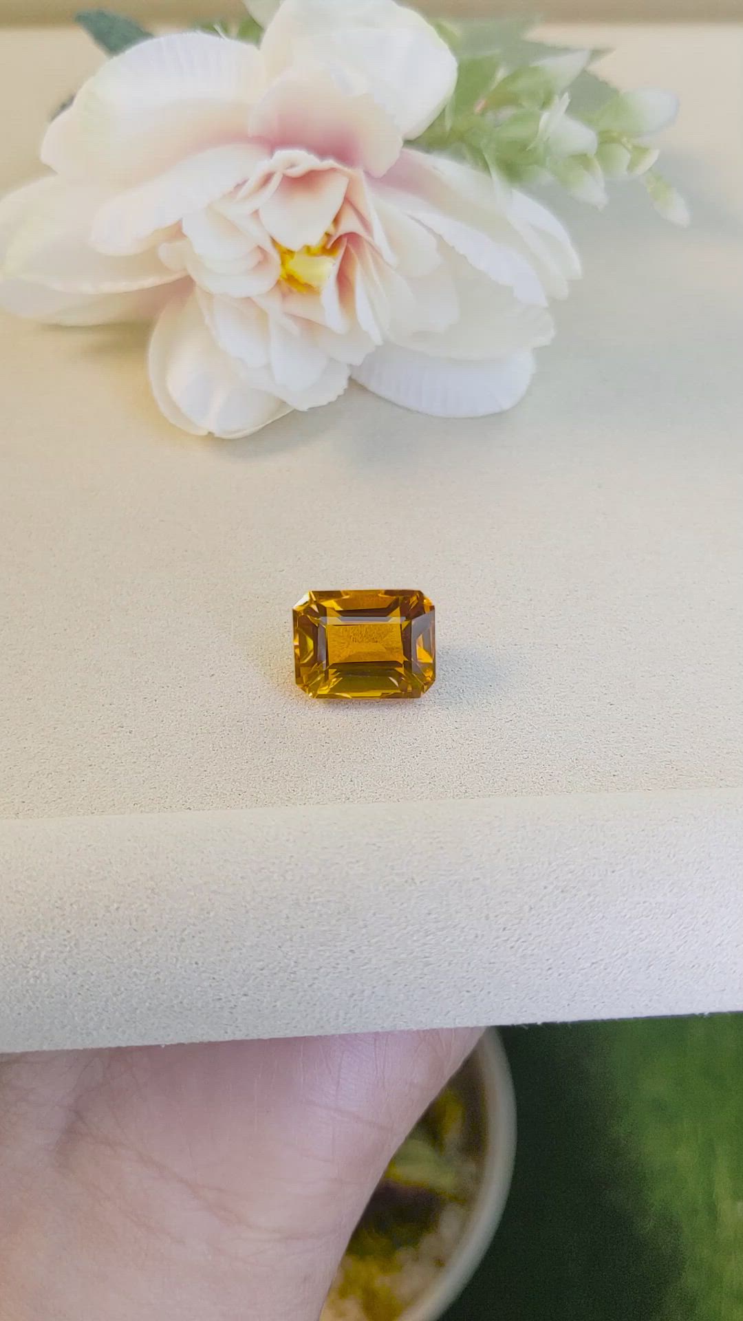 11.75 Ct. Orange Citrine from Brazil Size Video