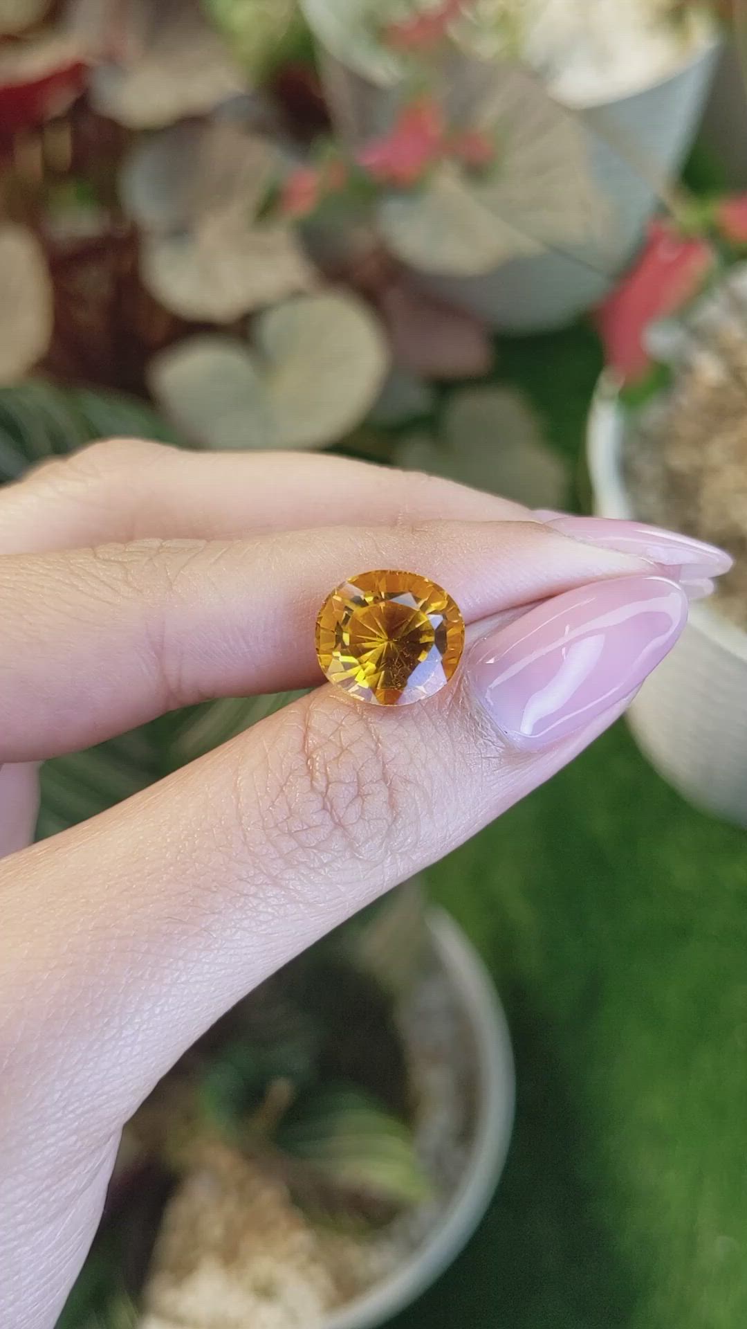 6.17 Ct. Yellowish Orange Citrine from Brazil Size Video
