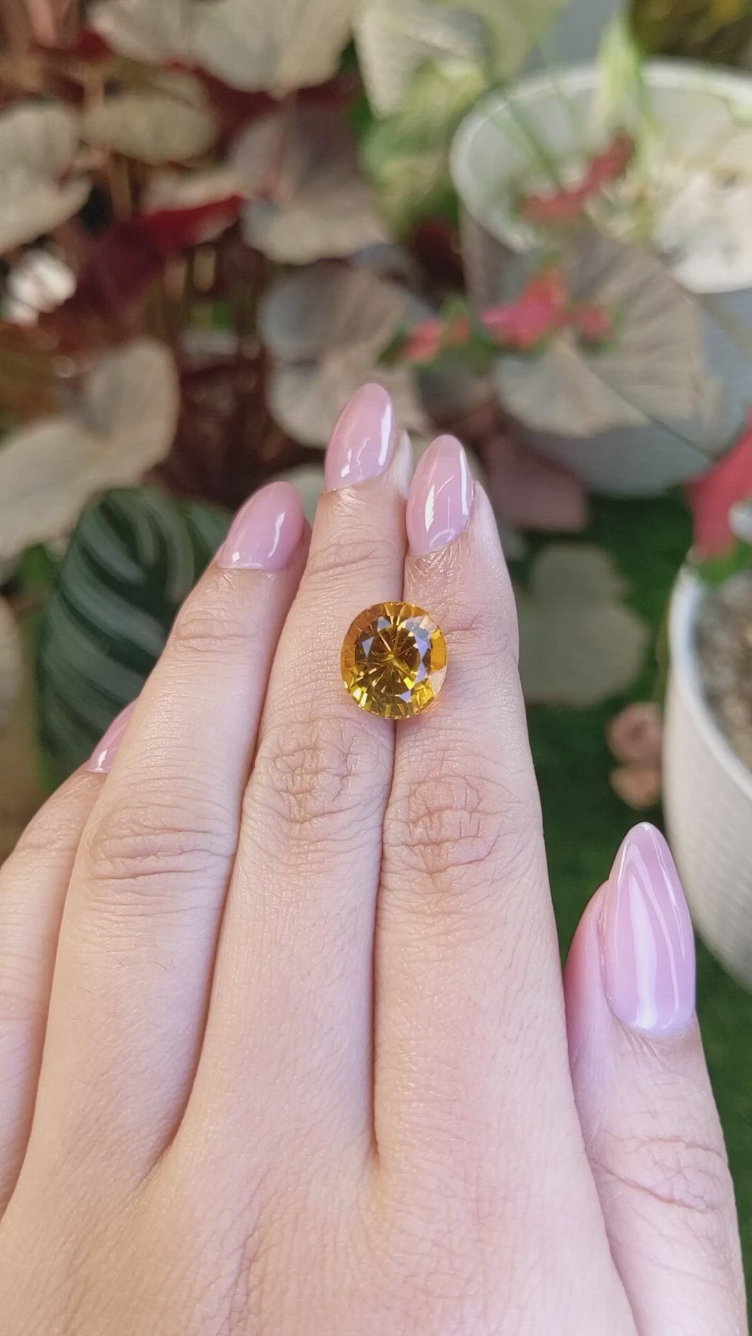 6.17 Ct. Yellowish Orange Citrine from Brazil Size Video