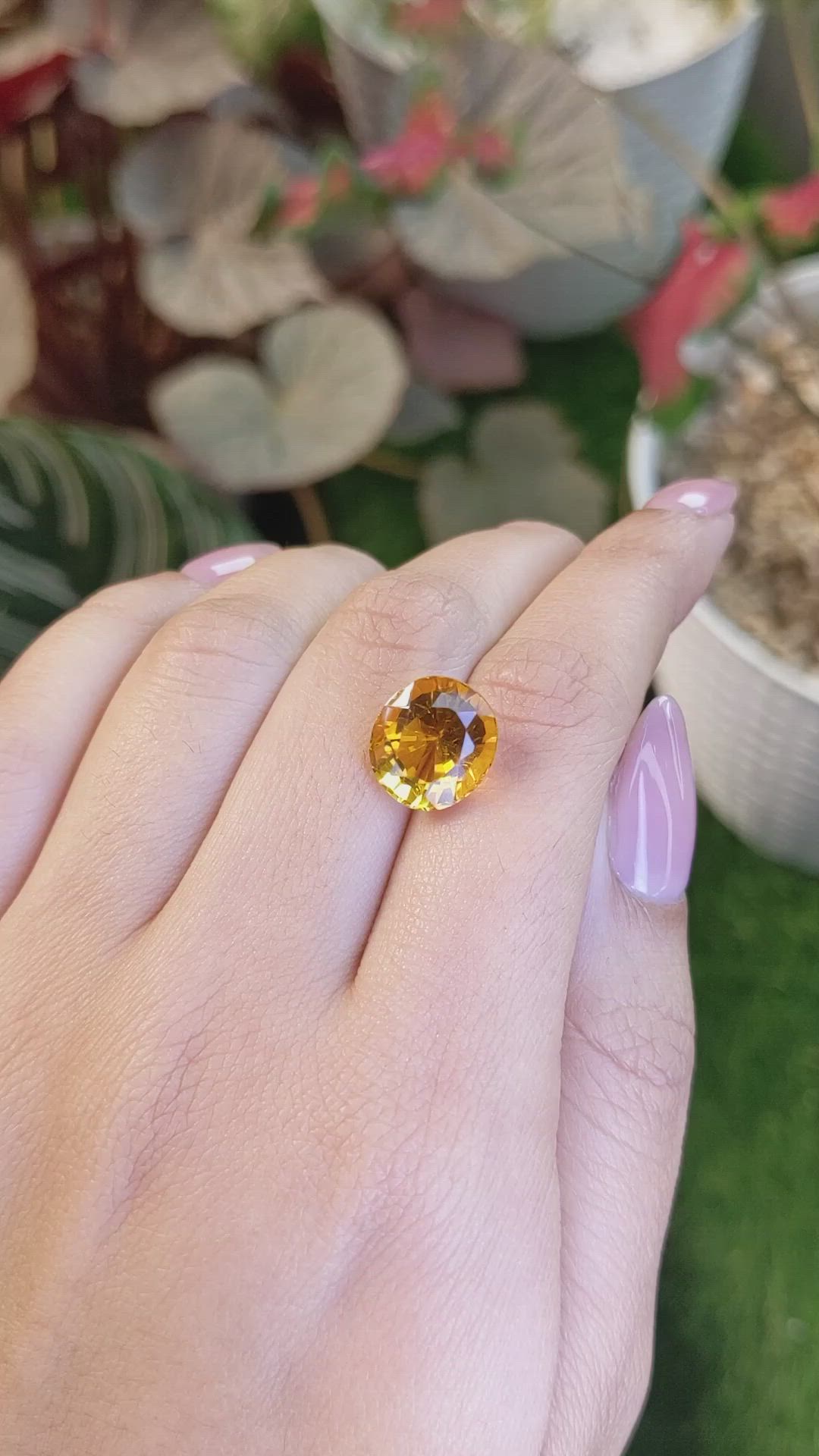 6.17 Ct. Yellowish Orange Citrine from Brazil Size Video