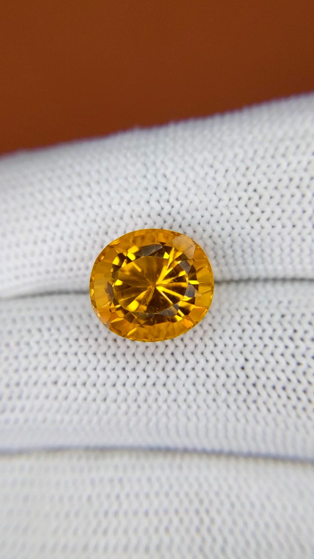 6.17 Ct. Yellowish Orange Citrine from Brazil Size Video