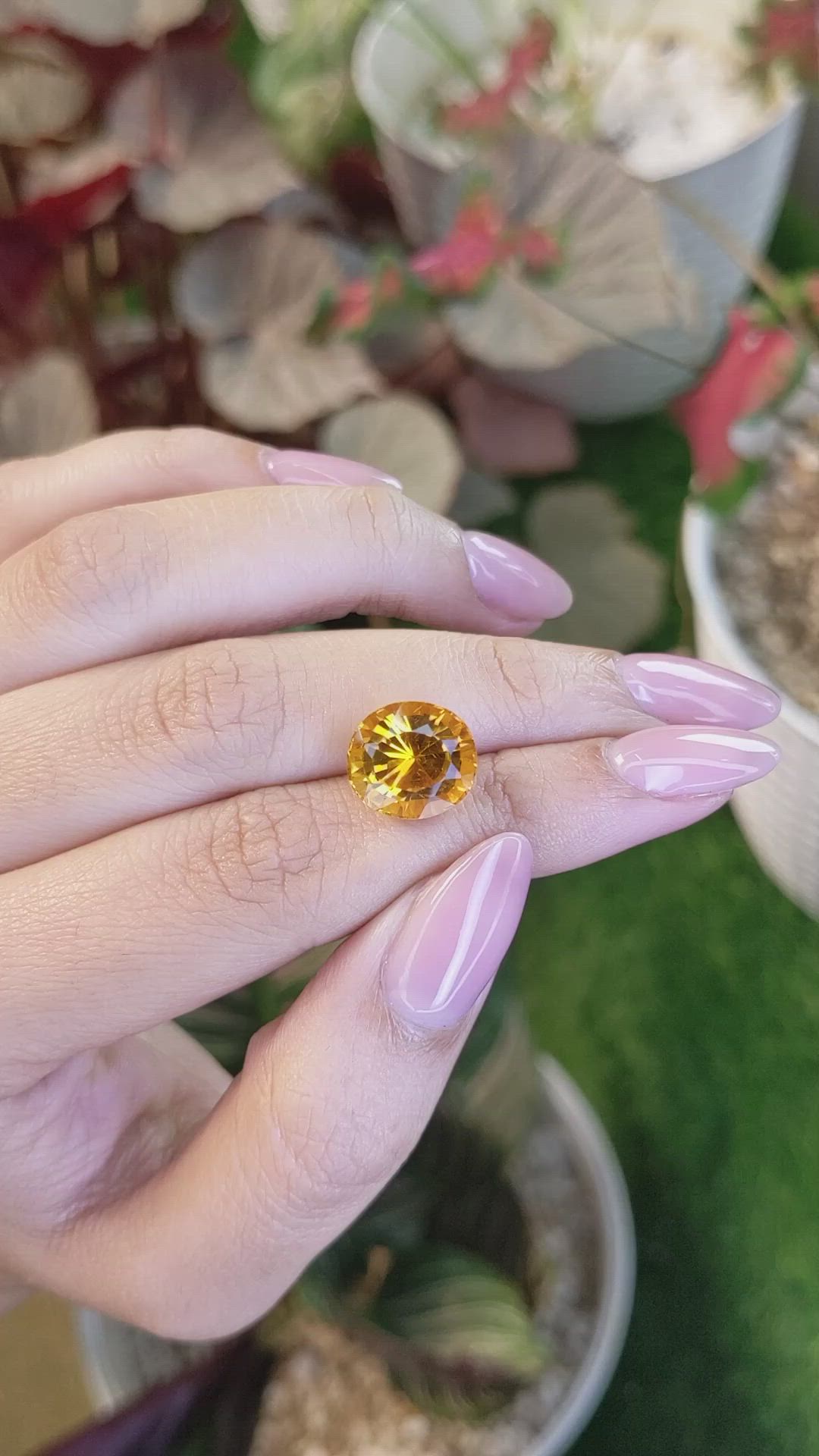 6.17 Ct. Yellowish Orange Citrine from Brazil Size Video