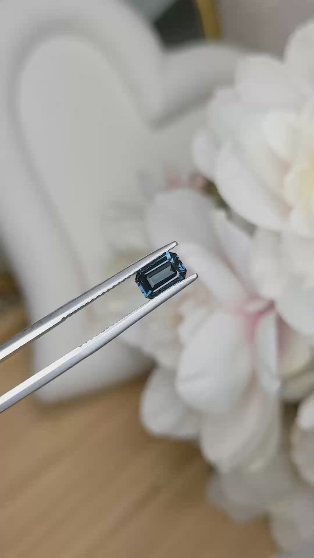 0.84 Ct. Blue Spinel from Ceylon (Sri Lanka) Size Video
