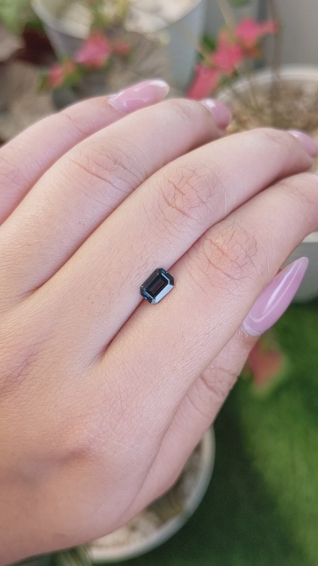 0.84 Ct. Blue Spinel from Ceylon (Sri Lanka) Size Video