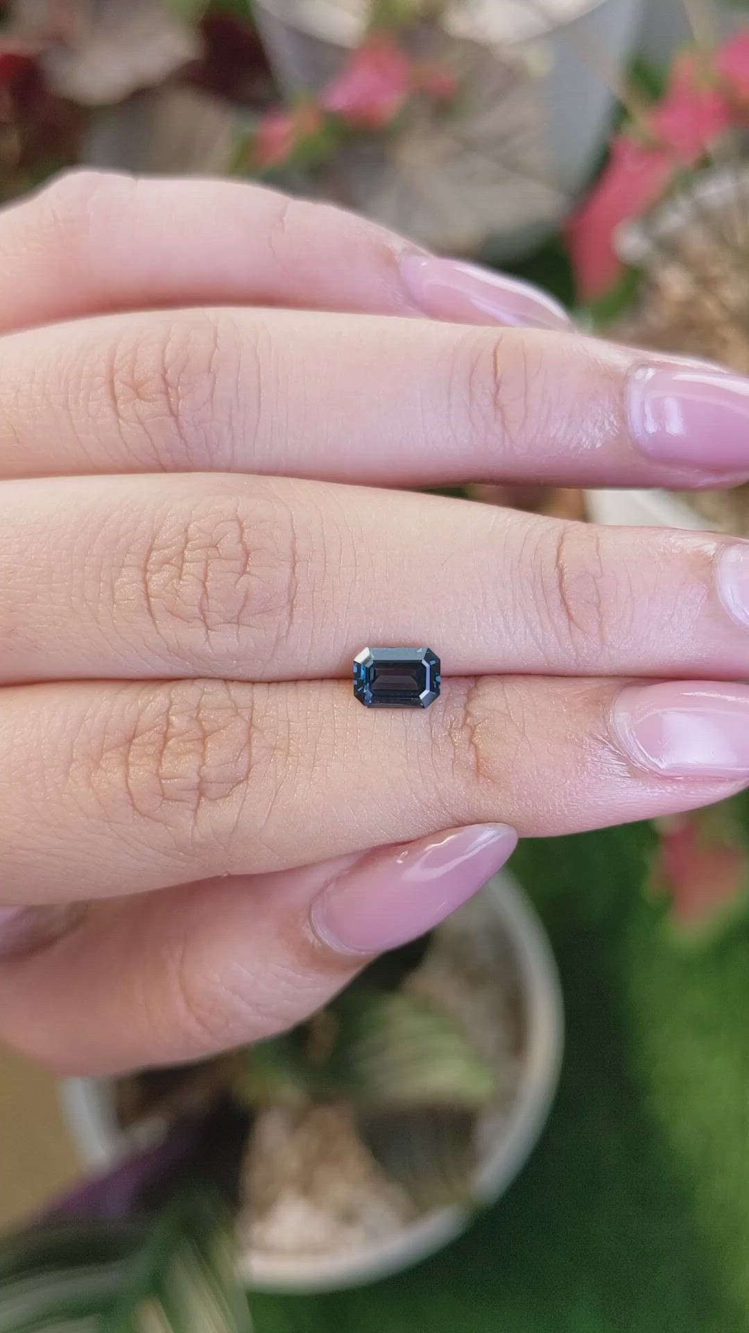 0.84 Ct. Blue Spinel from Ceylon (Sri Lanka) Size Video
