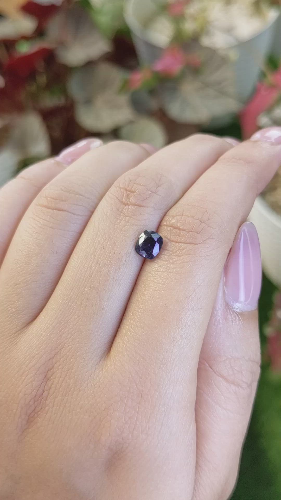 1.21 Ct. Purple Spinel from Ceylon (Sri Lanka) Size Video