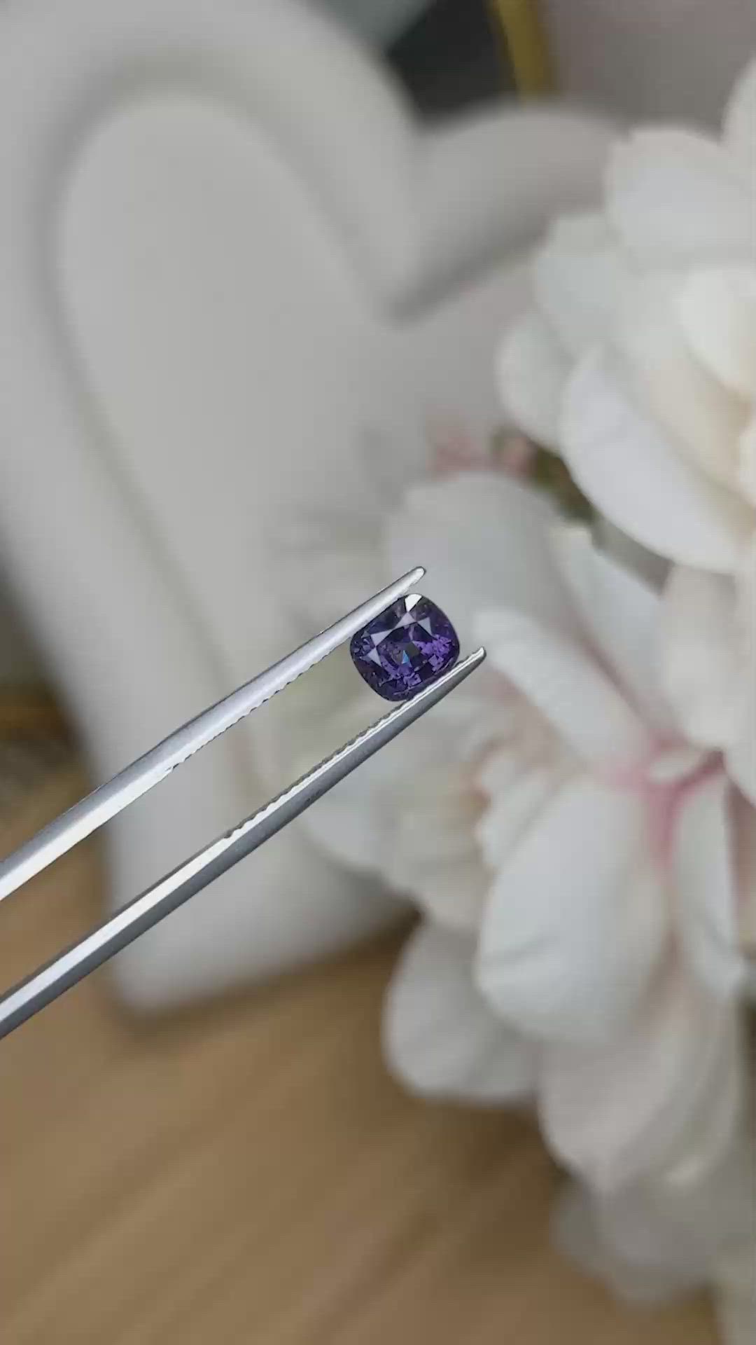 1.21 Ct. Purple Spinel from Ceylon (Sri Lanka) Size Video