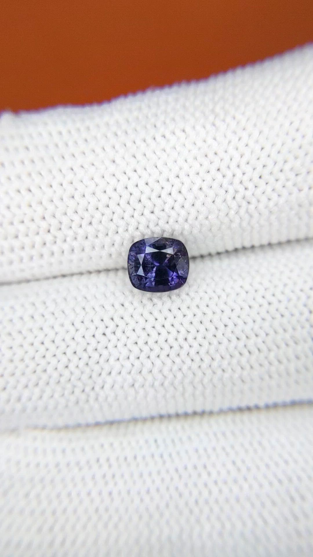1.21 Ct. Purple Spinel from Ceylon (Sri Lanka) Size Video