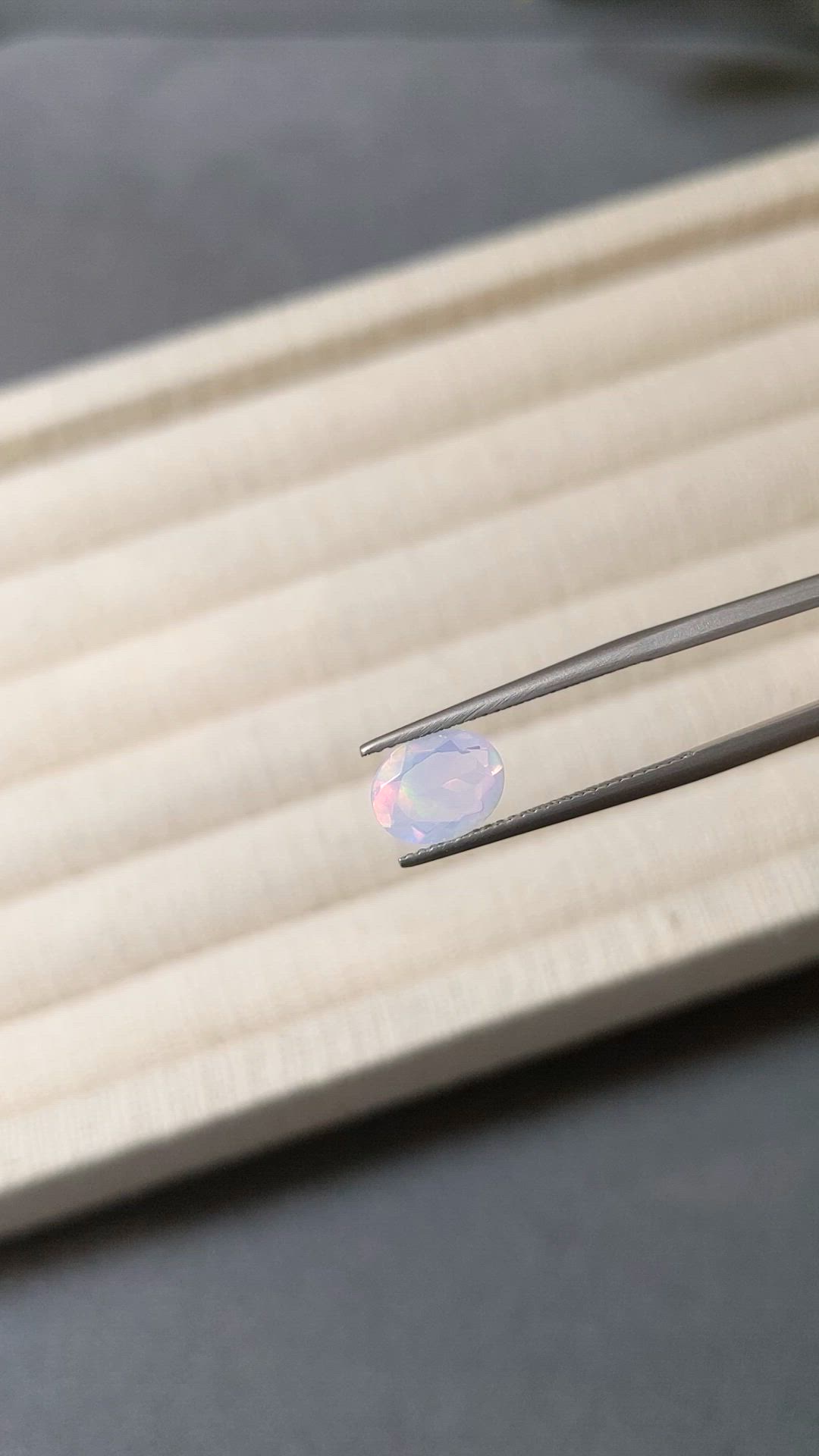 1.17 Ct. Multi Color White Opal from Ethiopia Size Video