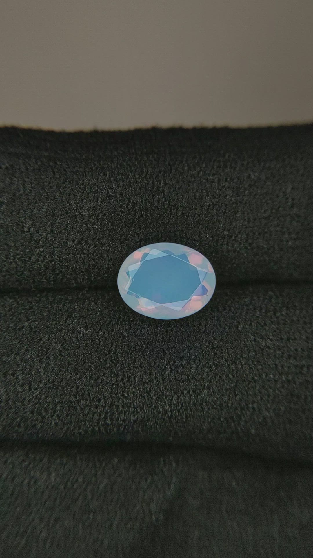 1.17 Ct. Multi Color White Opal from Ethiopia Size Video