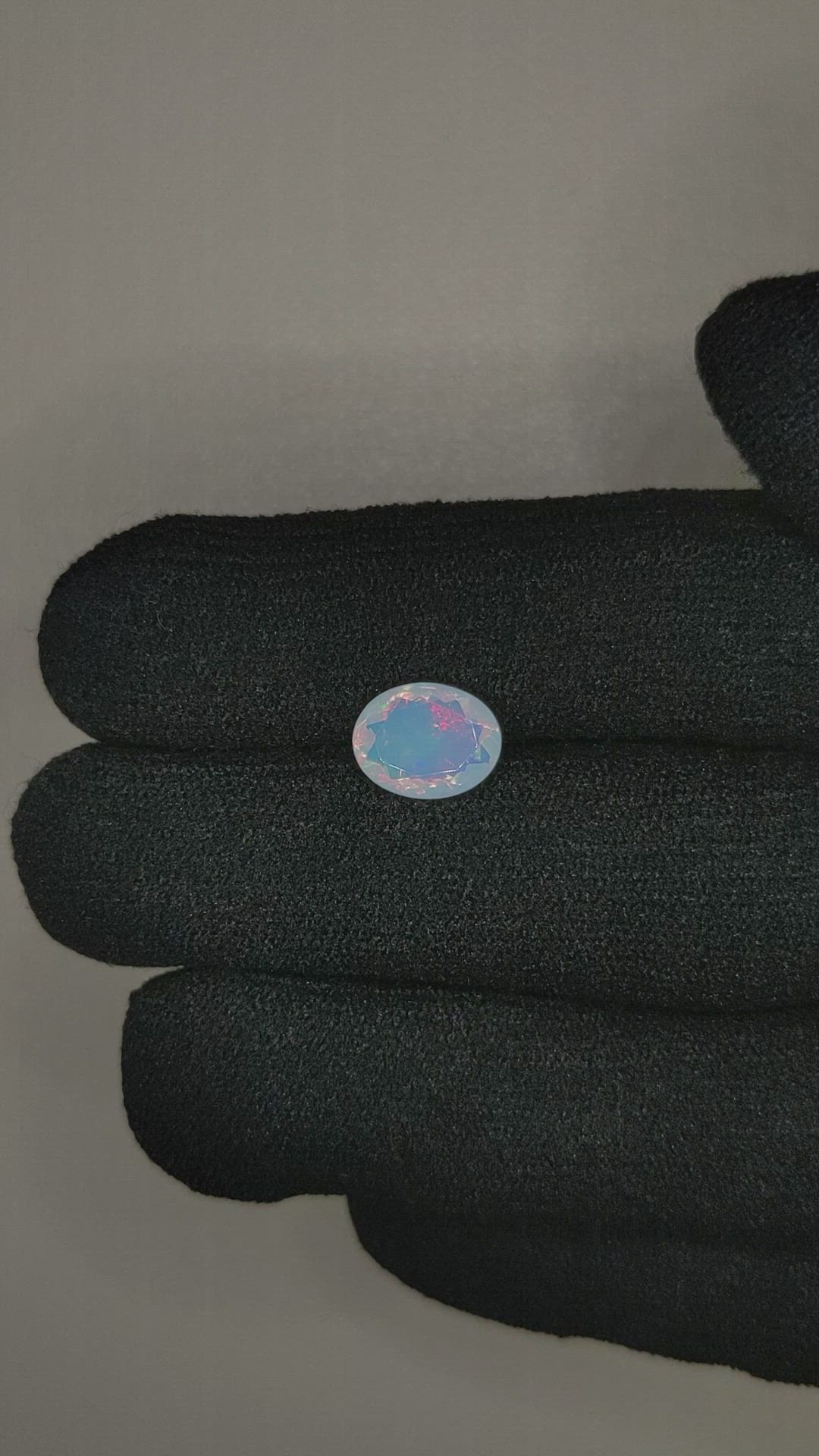 1.17 Ct. Multi Color White Opal from Ethiopia Size Video