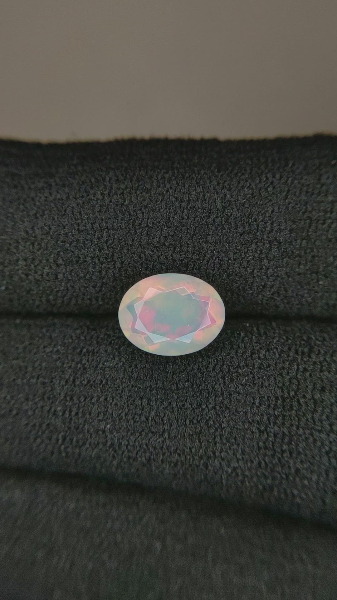 1.23 Ct. Multi Color White Opal from Ethiopia Size Video
