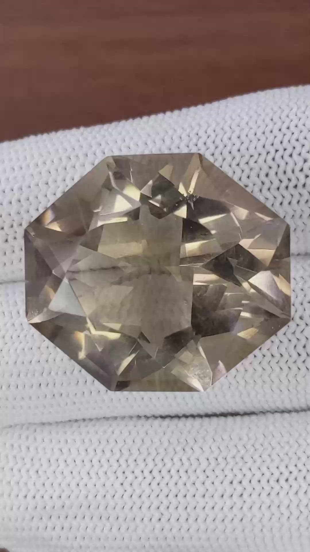56.13 Ct. Brown Smokey Quartz from Ceylon (Sri Lanka) Size Video