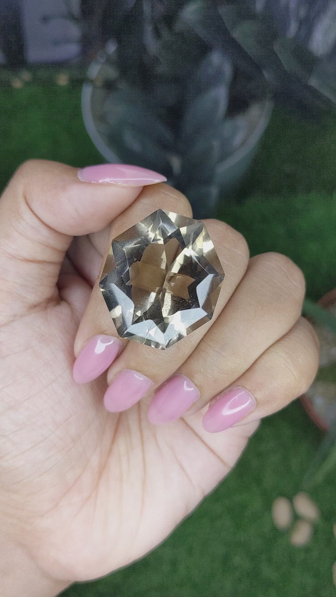 56.13 Ct. Brown Smokey Quartz from Ceylon (Sri Lanka) Size Video