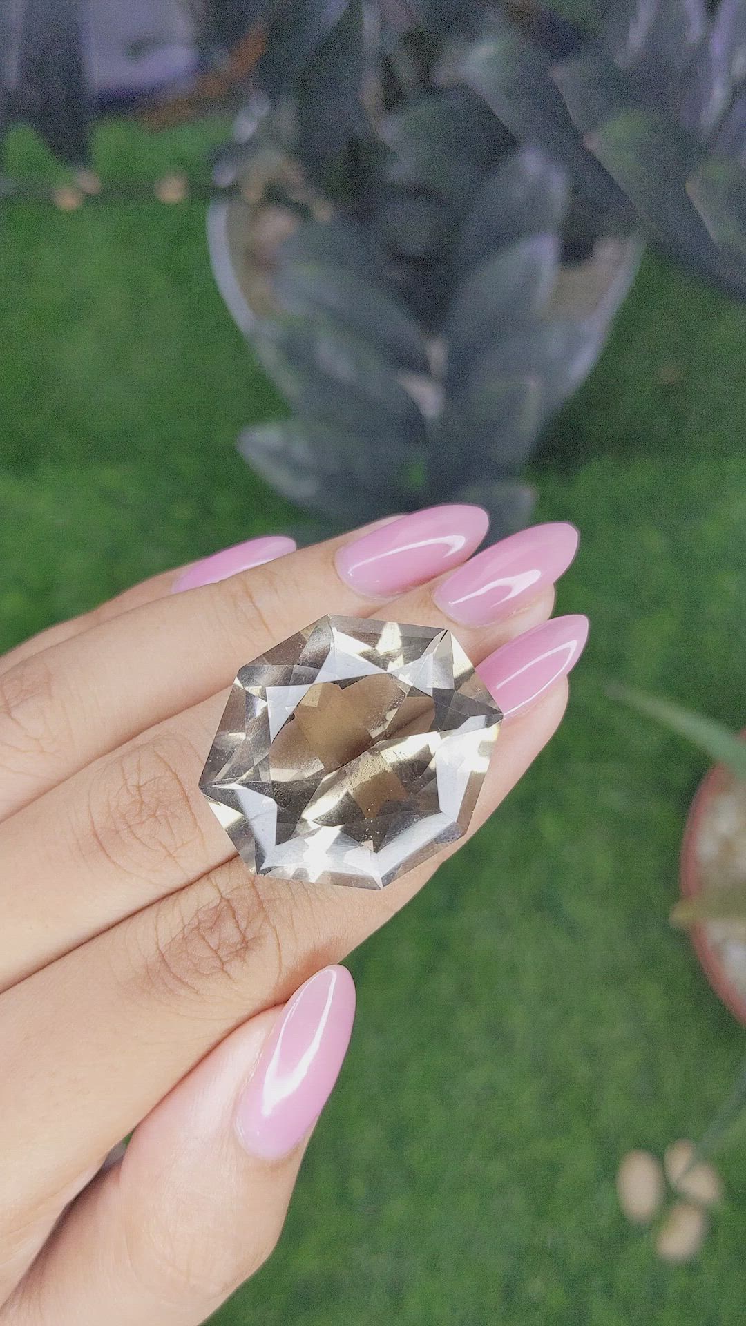 56.13 Ct. Brown Smokey Quartz from Ceylon (Sri Lanka) Size Video