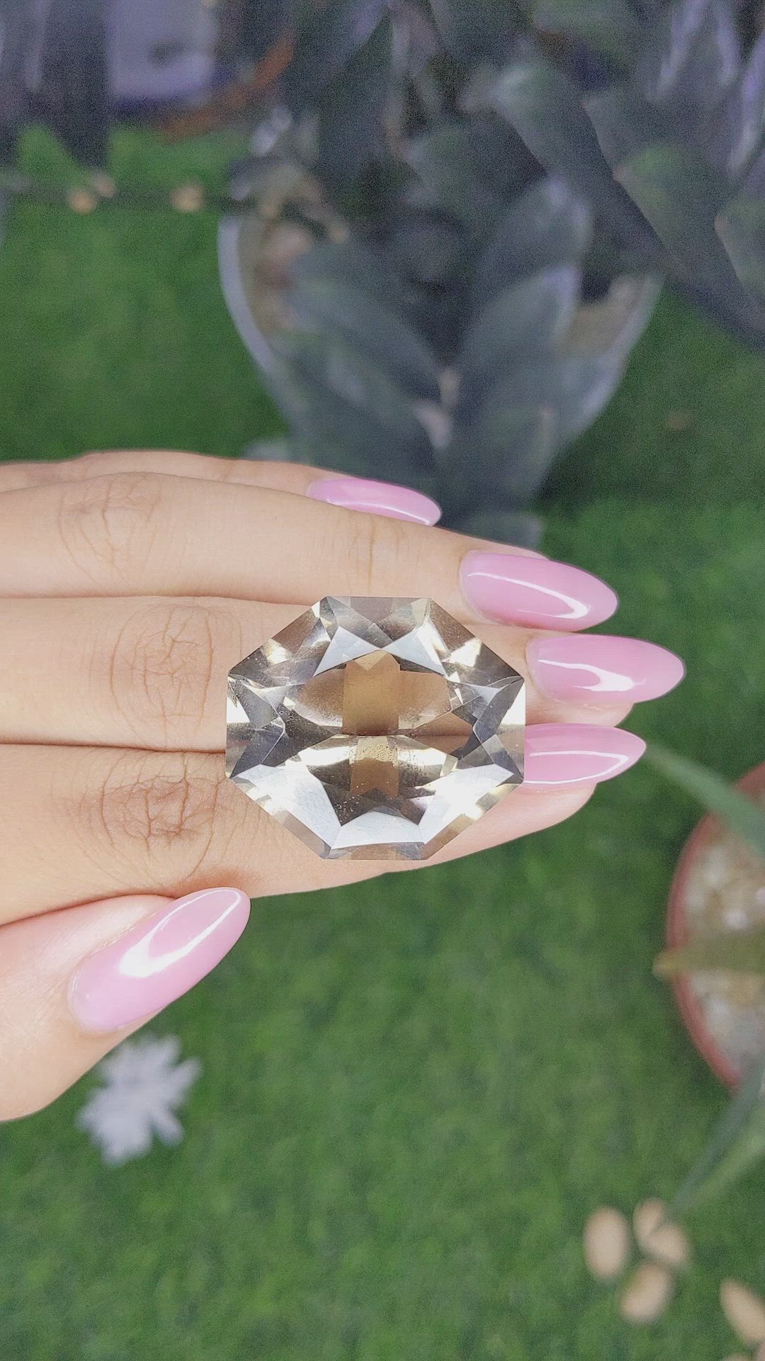 56.13 Ct. Brown Smokey Quartz from Ceylon (Sri Lanka) Size Video