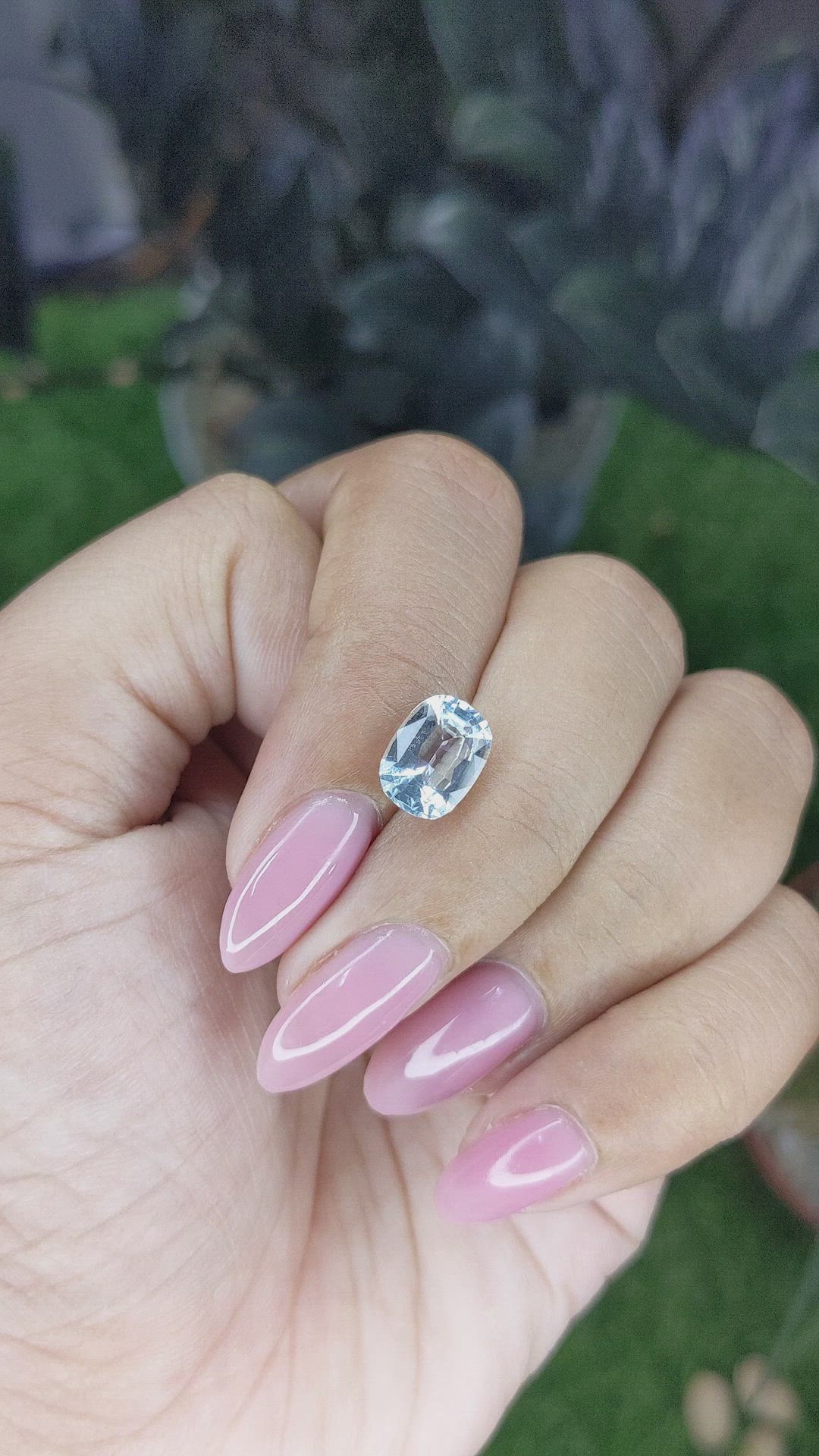 1.93 Ct. Blue Aquamarine from Ceylon (Sri Lanka) Size Video