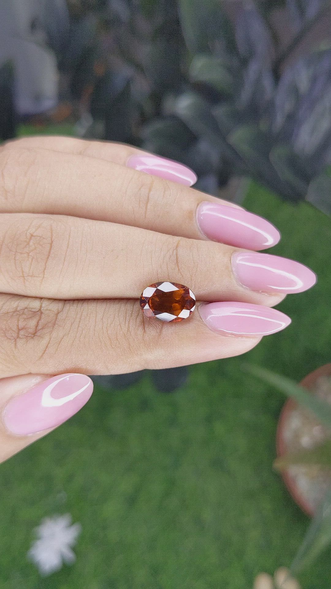 3.21 Ct. Orange Hessonite Garnet Size Video