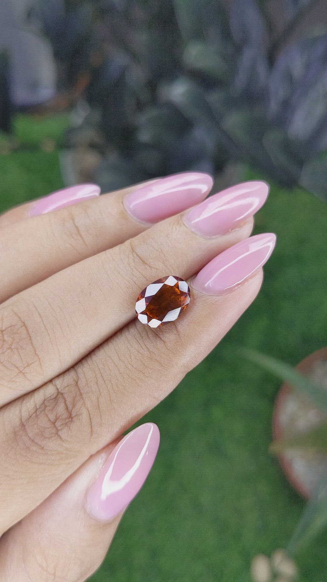 3.21 Ct. Orange Hessonite Garnet Size Video