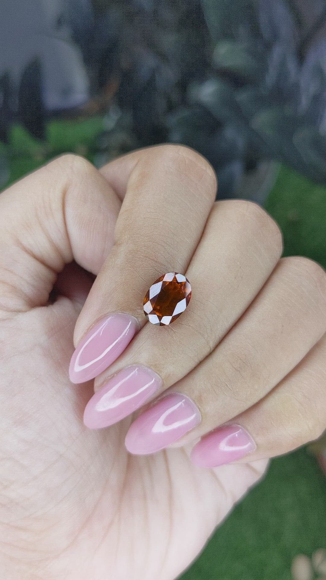 3.21 Ct. Orange Hessonite Garnet Size Video