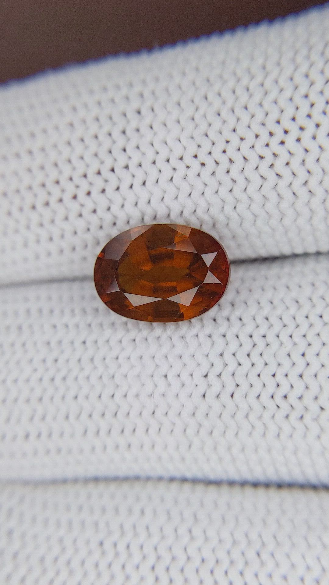 3.21 Ct. Orange Hessonite Garnet Size Video