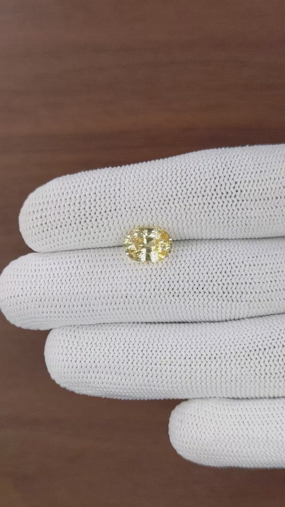 3.83 Ct. Yellow Zircon from Ceylon (Sri Lanka) Size Video