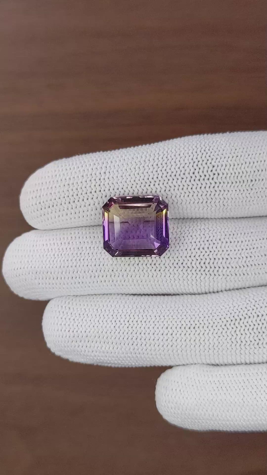 10.93 Ct. Bi Color Ametrine from Ceylon (Sri Lanka) Size Video