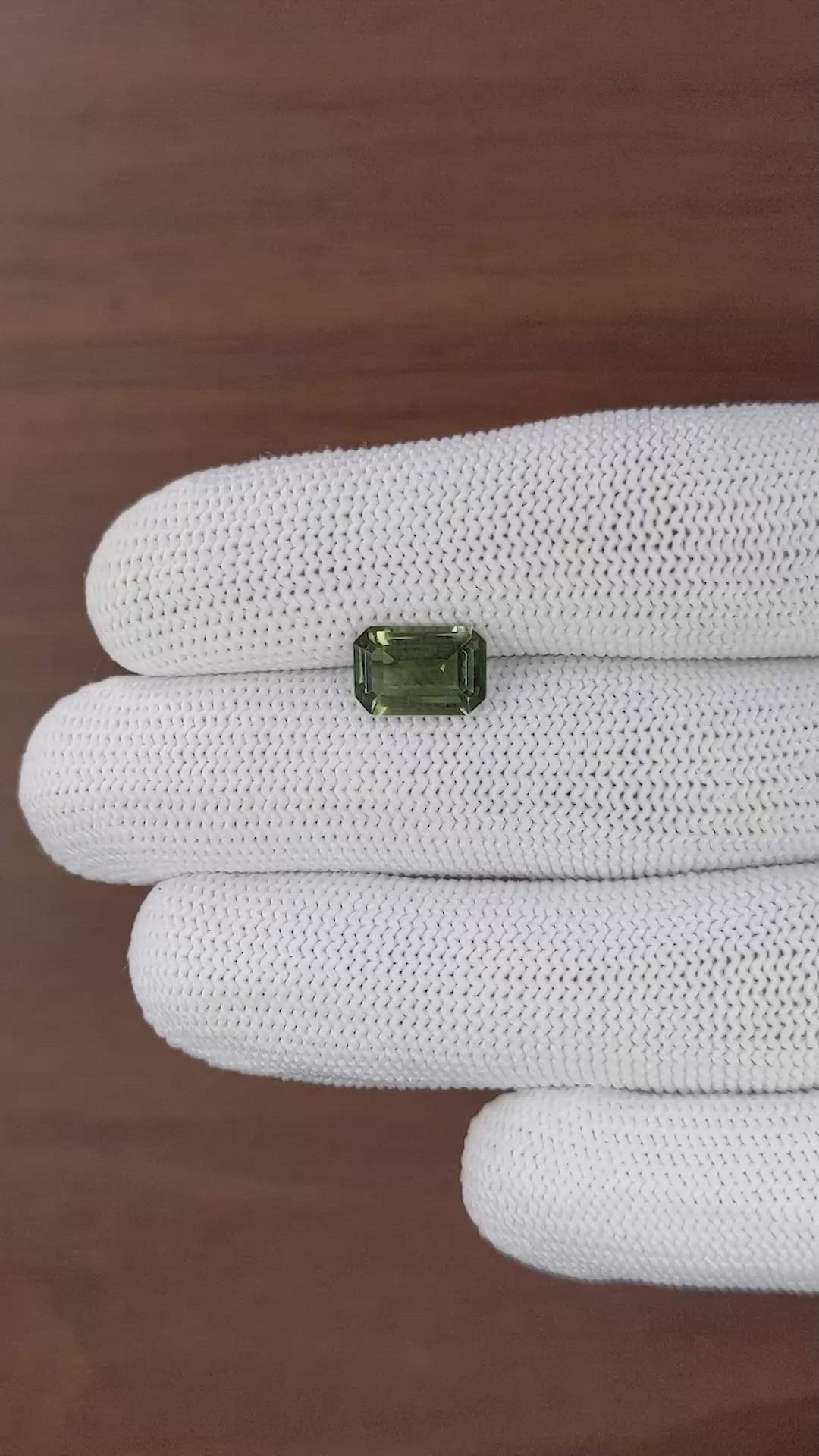 2.42 Ct. Green Tourmaline from Ceylon (Sri Lanka) Size Video