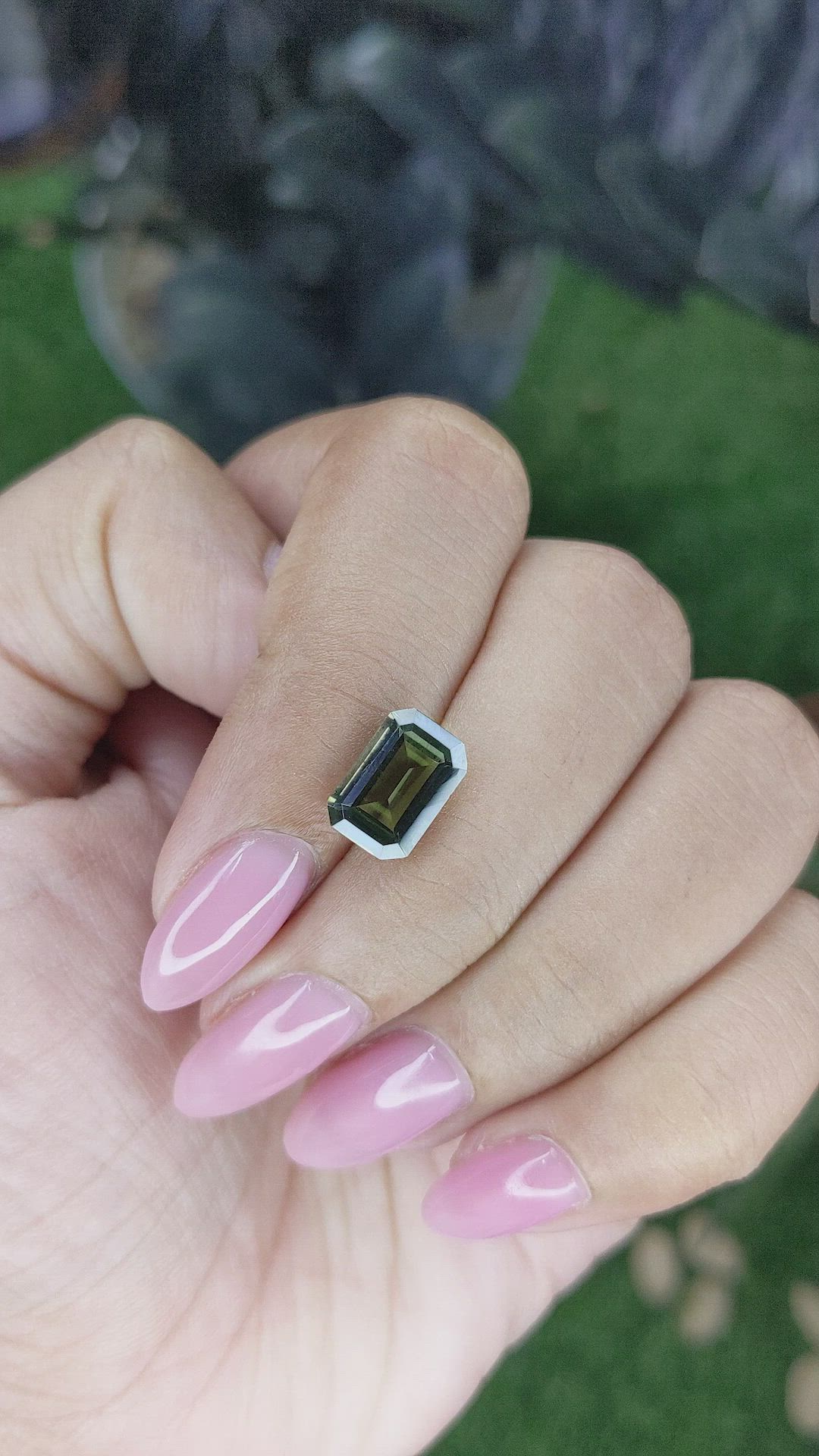 2.42 Ct. Green Tourmaline from Ceylon (Sri Lanka) Size Video