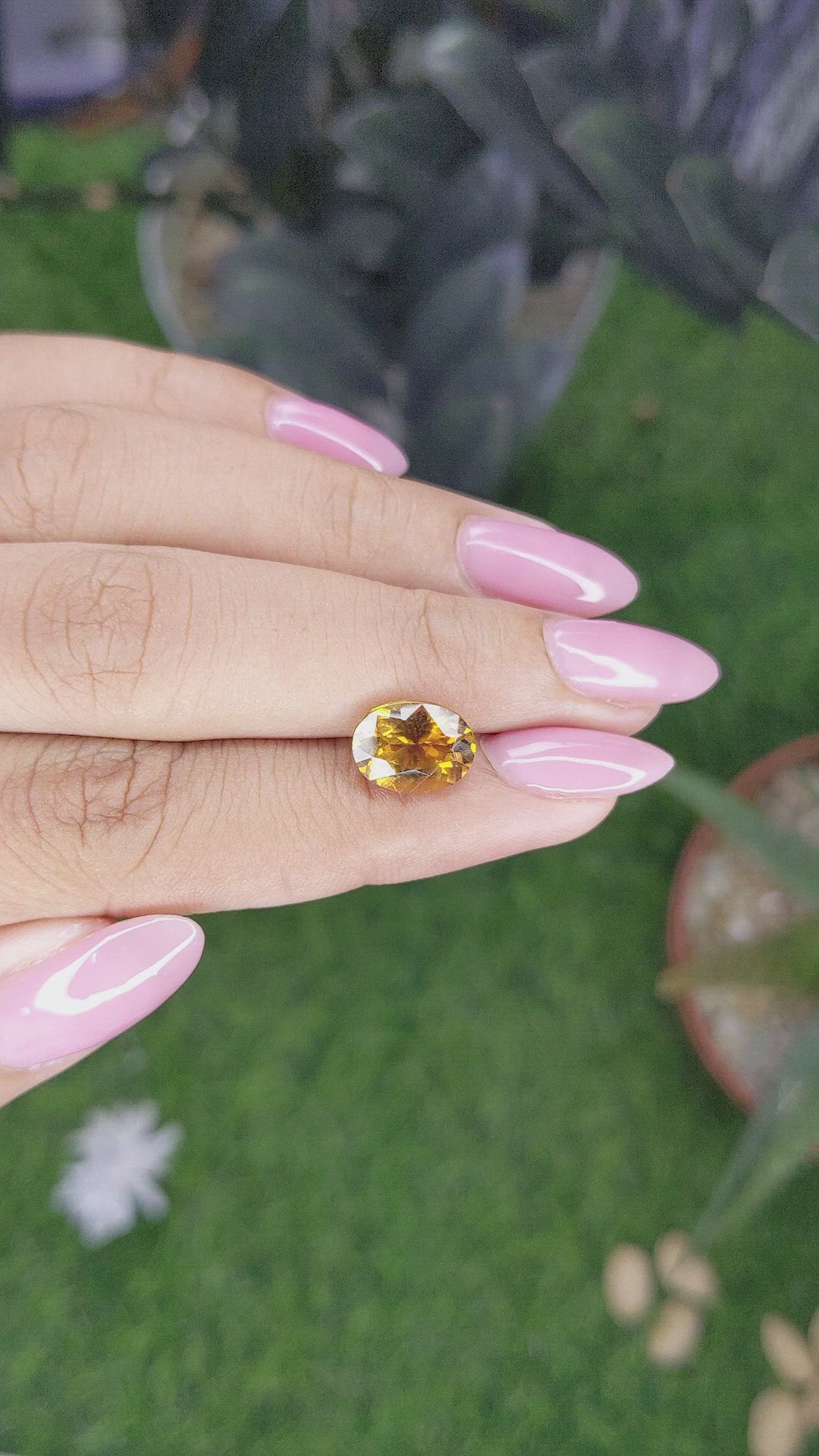 2.69 Ct. Brownish Orange Tourmaline from Ceylon (Sri Lanka) Size Video