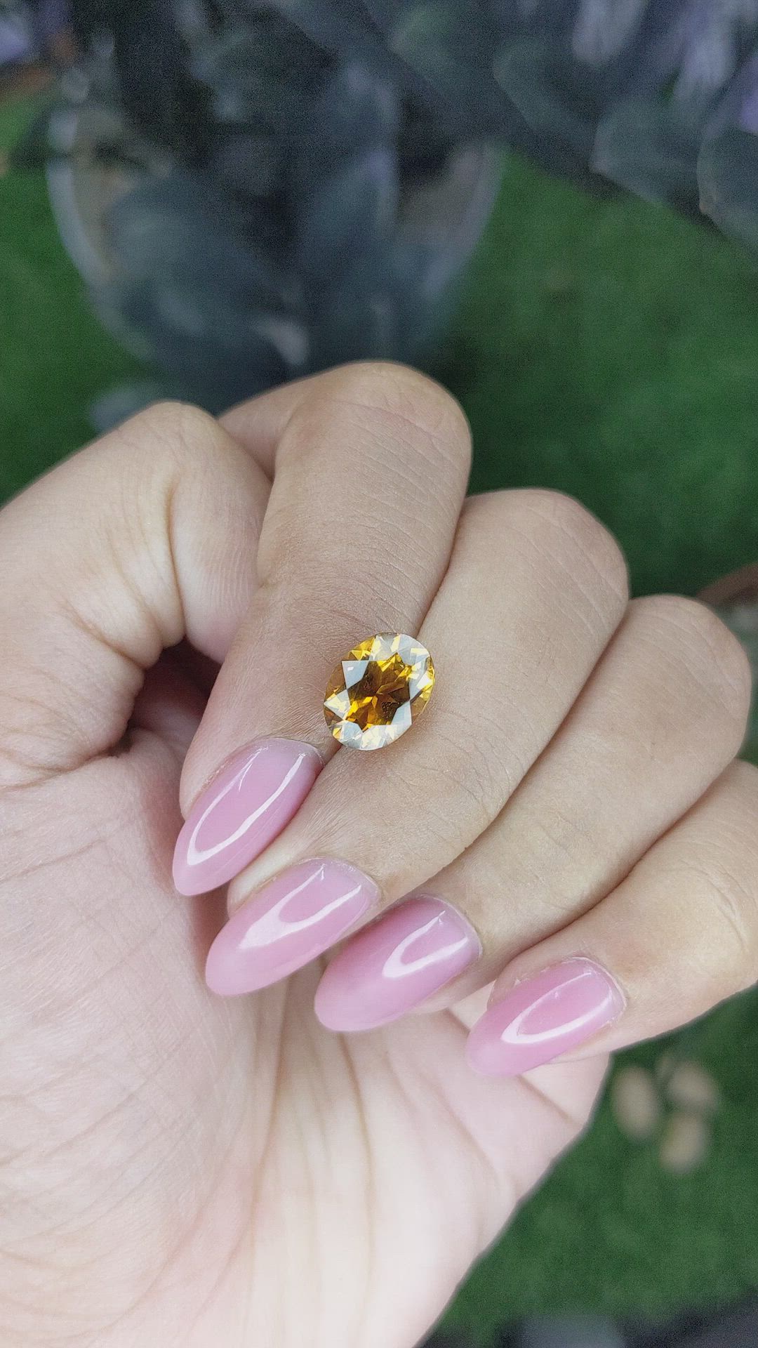 2.69 Ct. Brownish Orange Tourmaline from Ceylon (Sri Lanka) Size Video