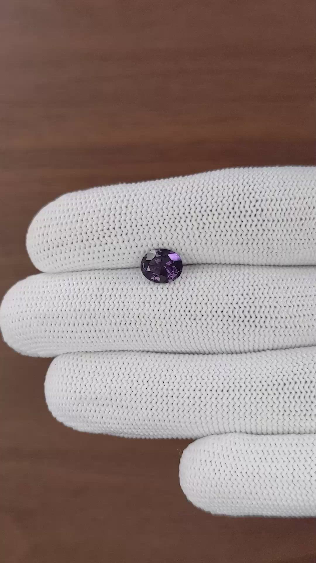 1.51 Ct. Purple Spinel from Ceylon (Sri Lanka) Size Video