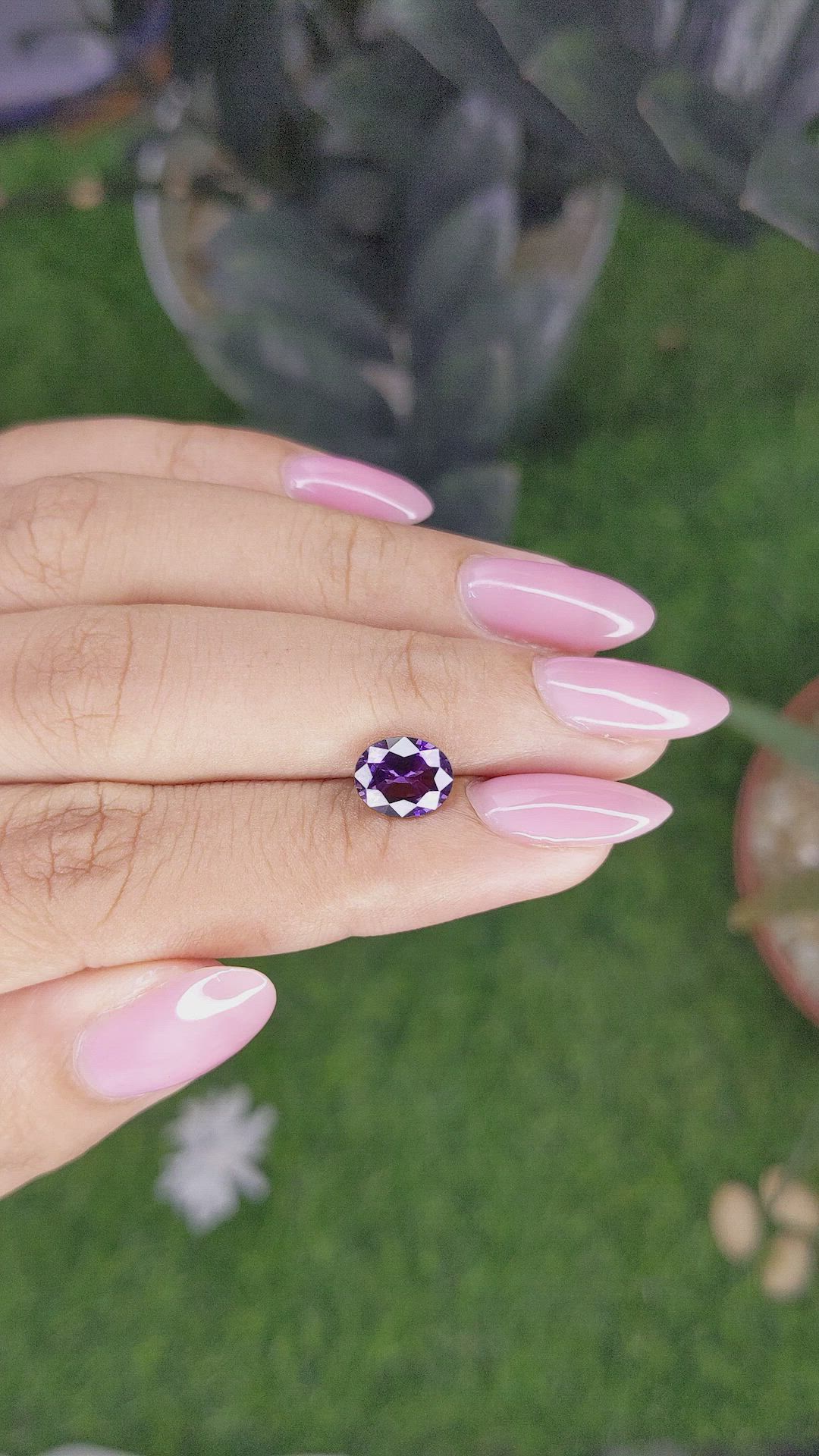 1.51 Ct. Purple Spinel from Ceylon (Sri Lanka) Size Video