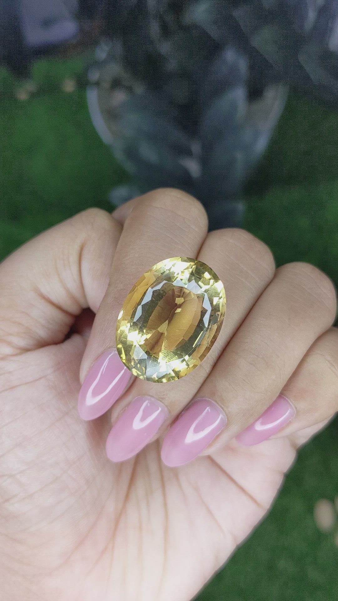 32.90 Ct. Yellowish Brown Citrine from Ceylon (Sri Lanka) Size Video