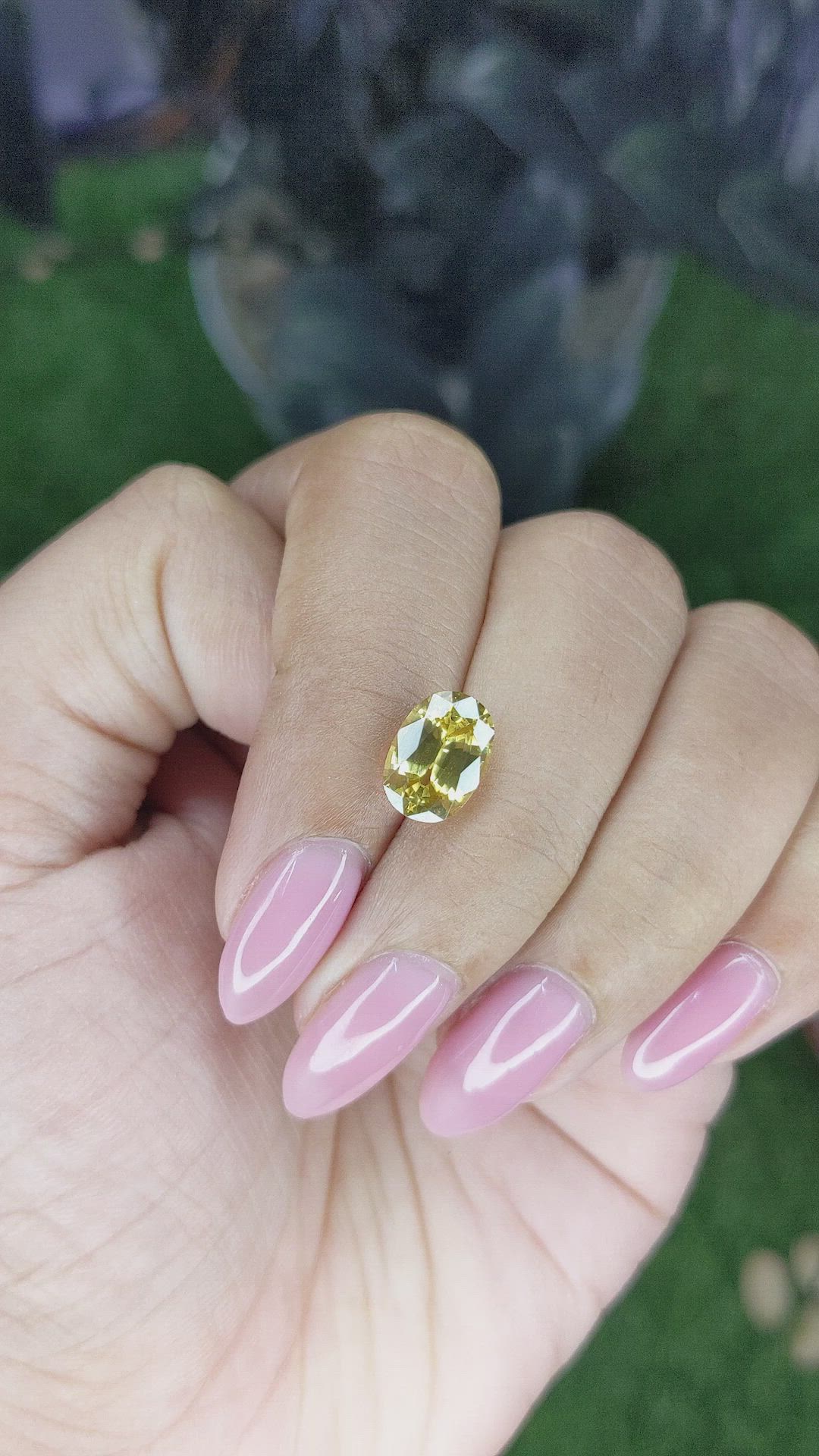 3.47 Ct. Yellowish Brown Zircon from Ceylon (Sri Lanka) Size Video