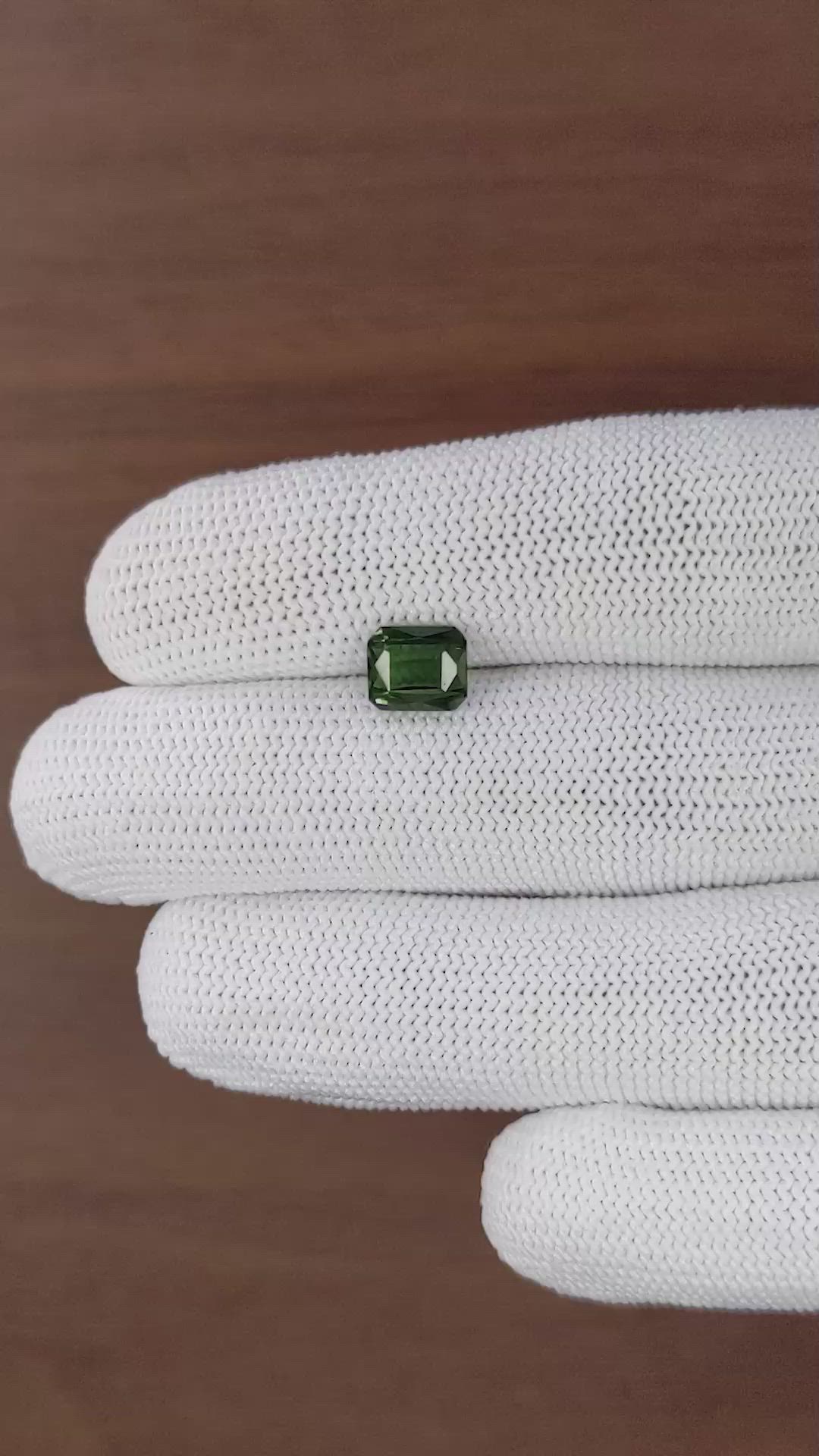 1.89 Ct. Green Tourmaline from Ceylon (Sri Lanka) Size Video