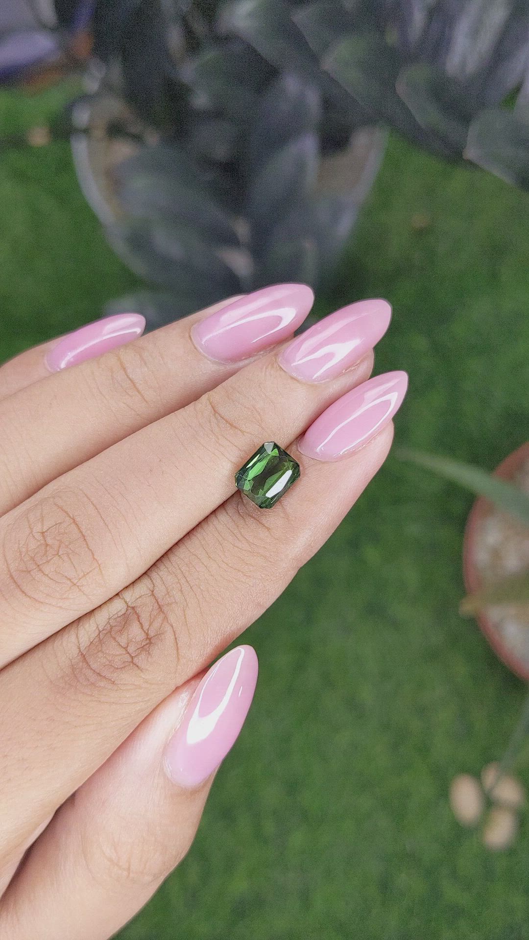 1.89 Ct. Green Tourmaline from Ceylon (Sri Lanka) Size Video