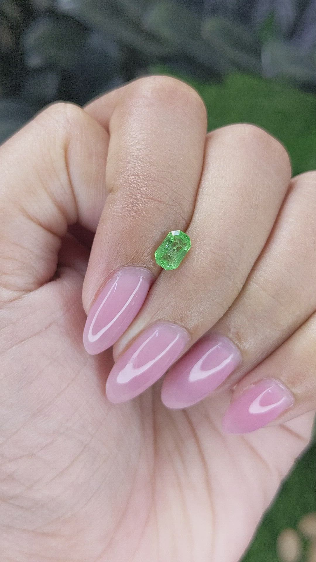 0.77 Ct. Tsavorite Garnet from Tanzania Size Video