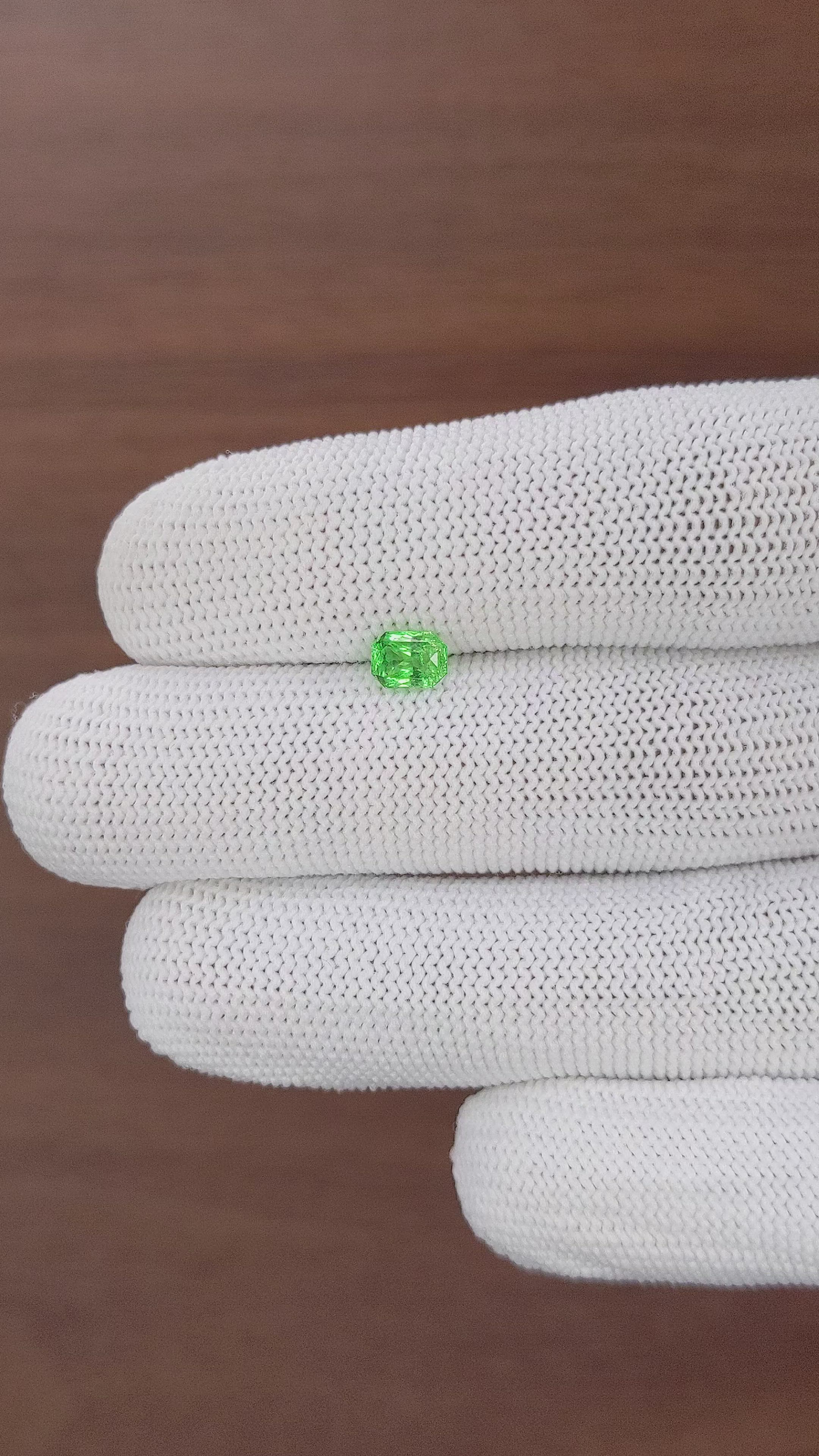 0.59 Ct. Tsavorite Garnet from Tanzania Size Video