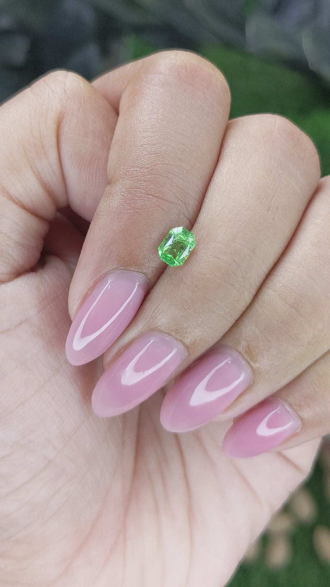 0.59 Ct. Tsavorite Garnet from Tanzania Size Video