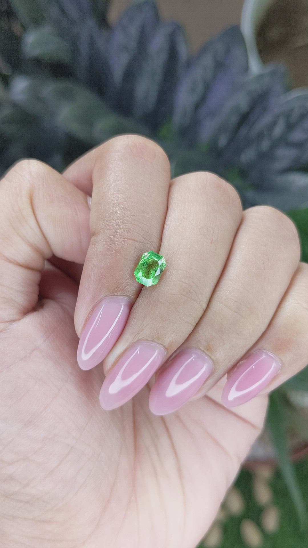0.91 Ct. Tsavorite Garnet from Tanzania Size Video