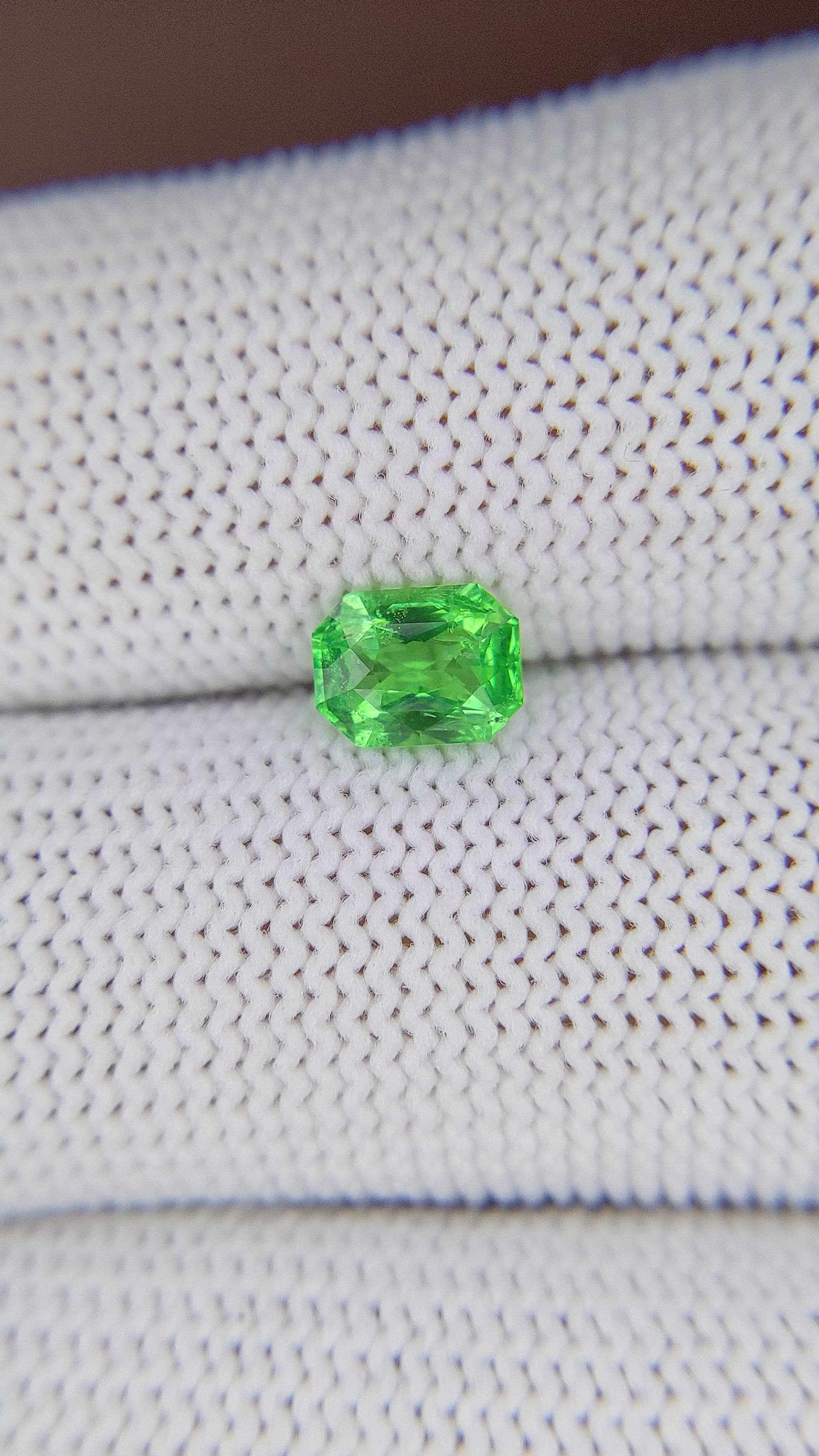 0.91 Ct. Tsavorite Garnet from Tanzania Size Video