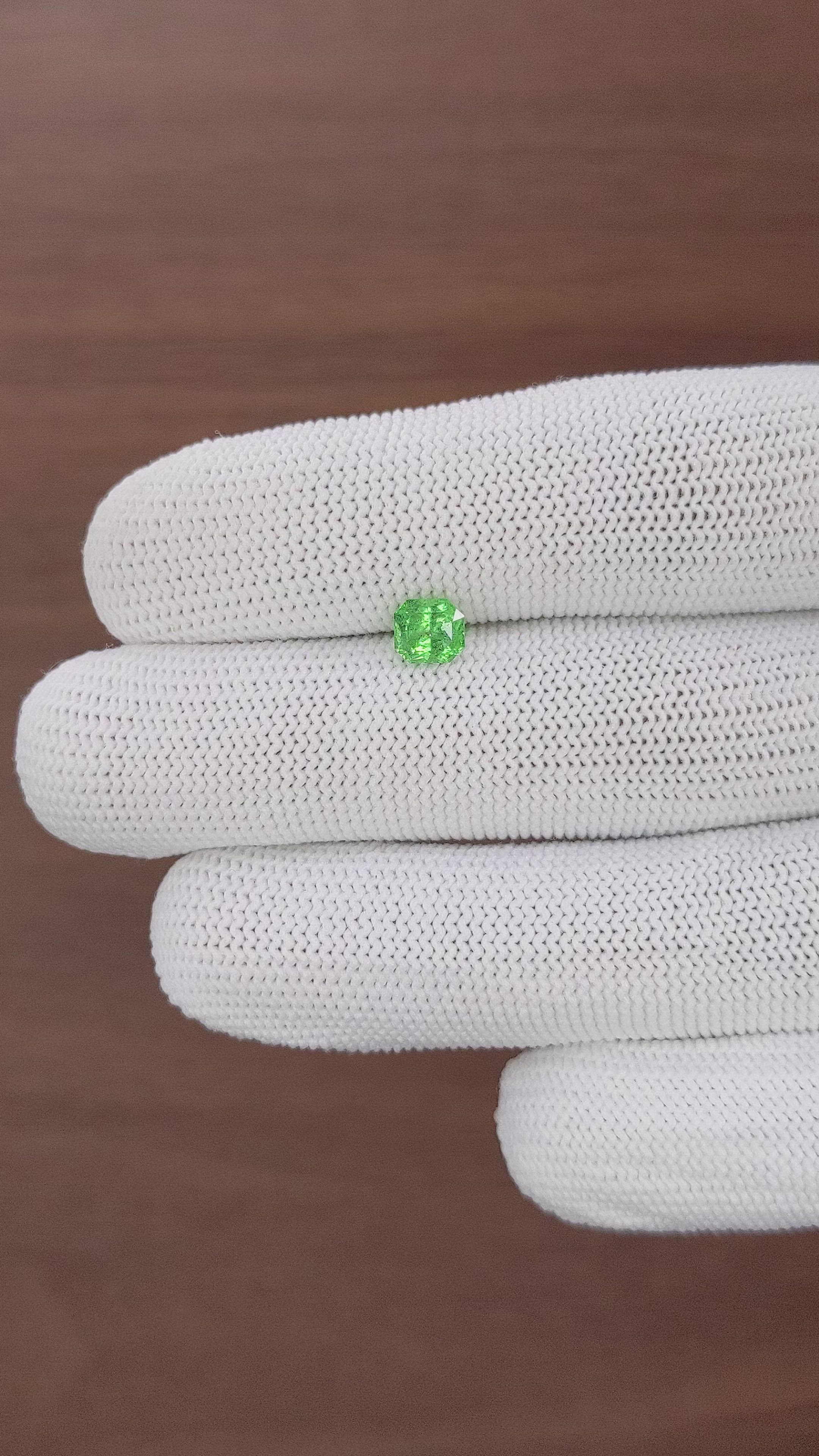 0.91 Ct. Tsavorite Garnet from Tanzania Size Video