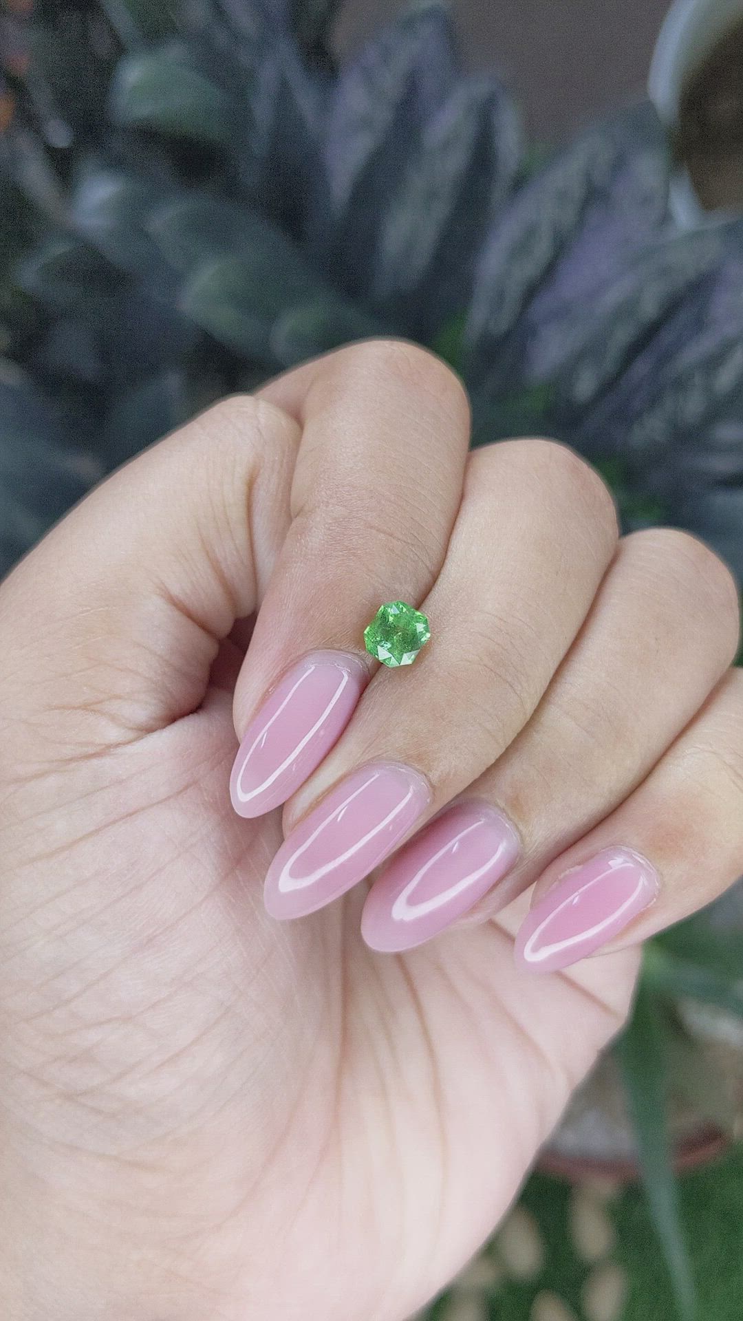 0.75 Ct. Tsavorite Garnet from Tanzania Size Video