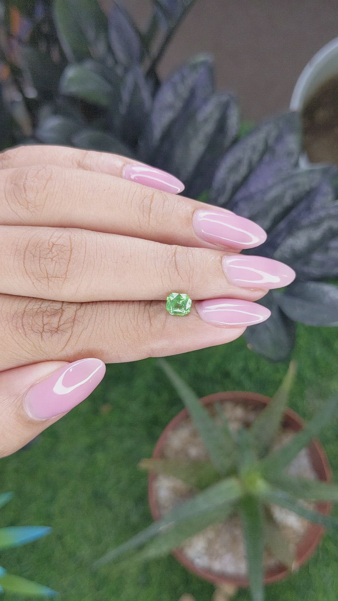 0.75 Ct. Tsavorite Garnet from Tanzania Size Video