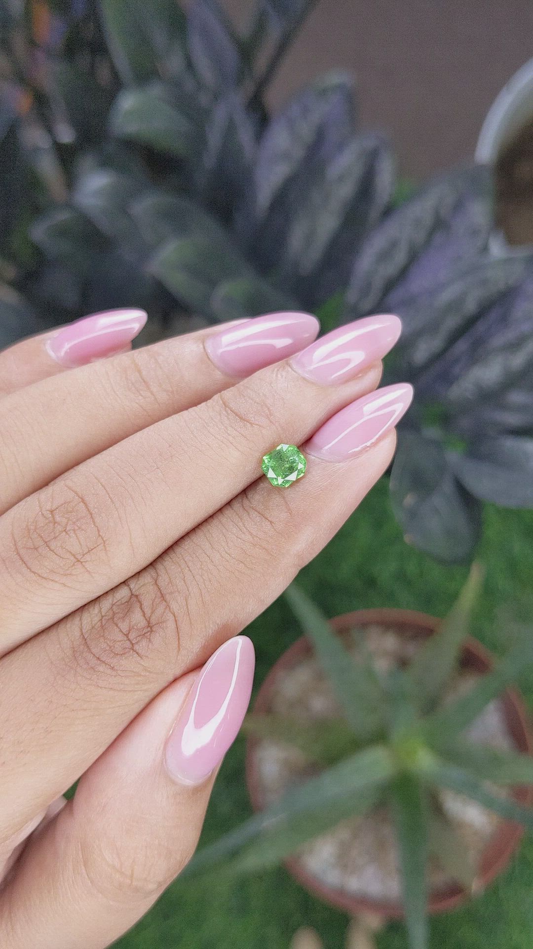 0.75 Ct. Tsavorite Garnet from Tanzania Size Video