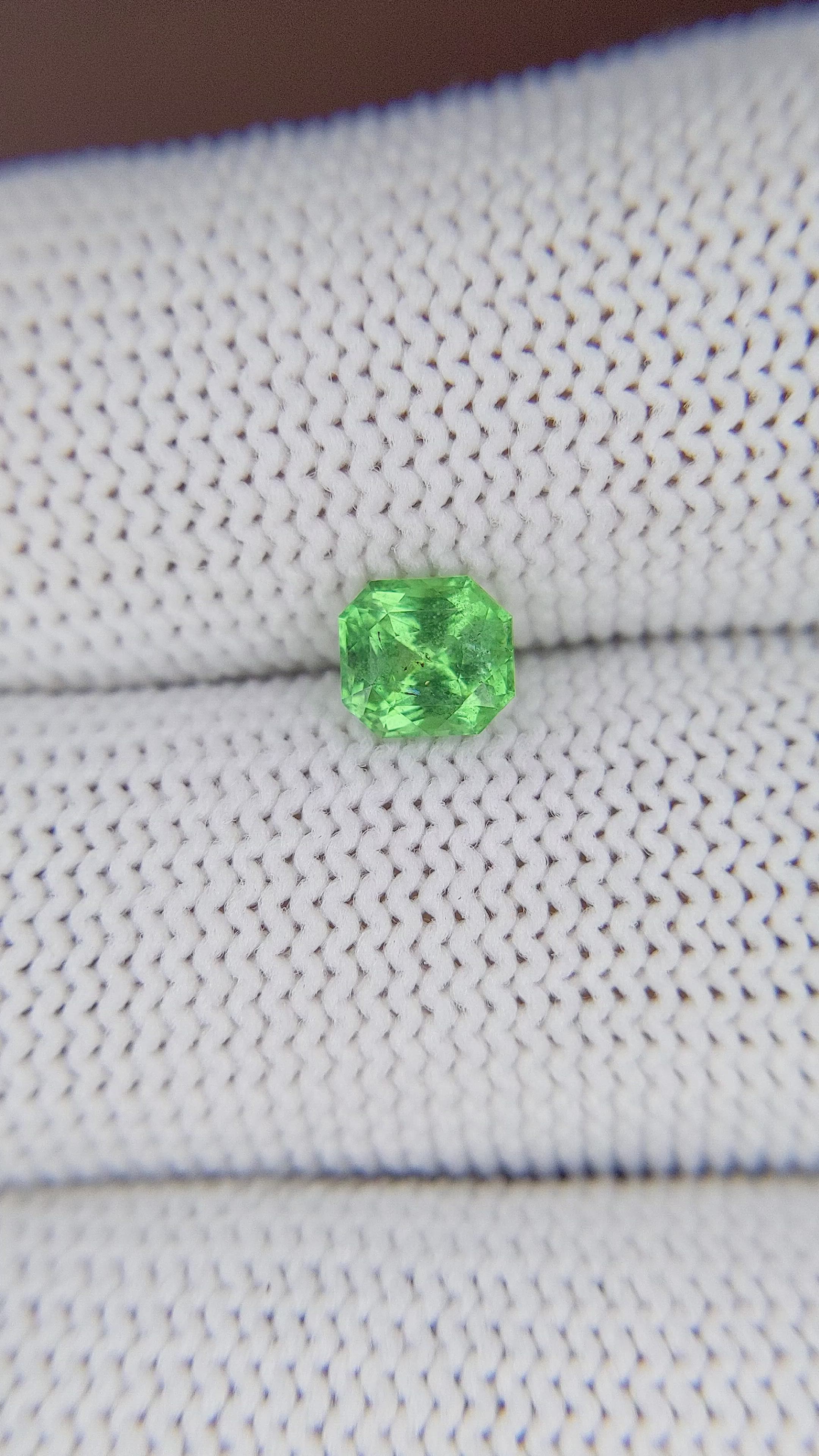 0.75 Ct. Tsavorite Garnet from Tanzania Size Video